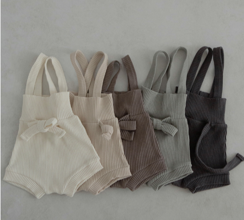 Baby Girl's Romper: Charcoal