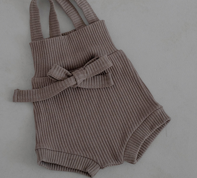 Baby Girl's Romper: Charcoal