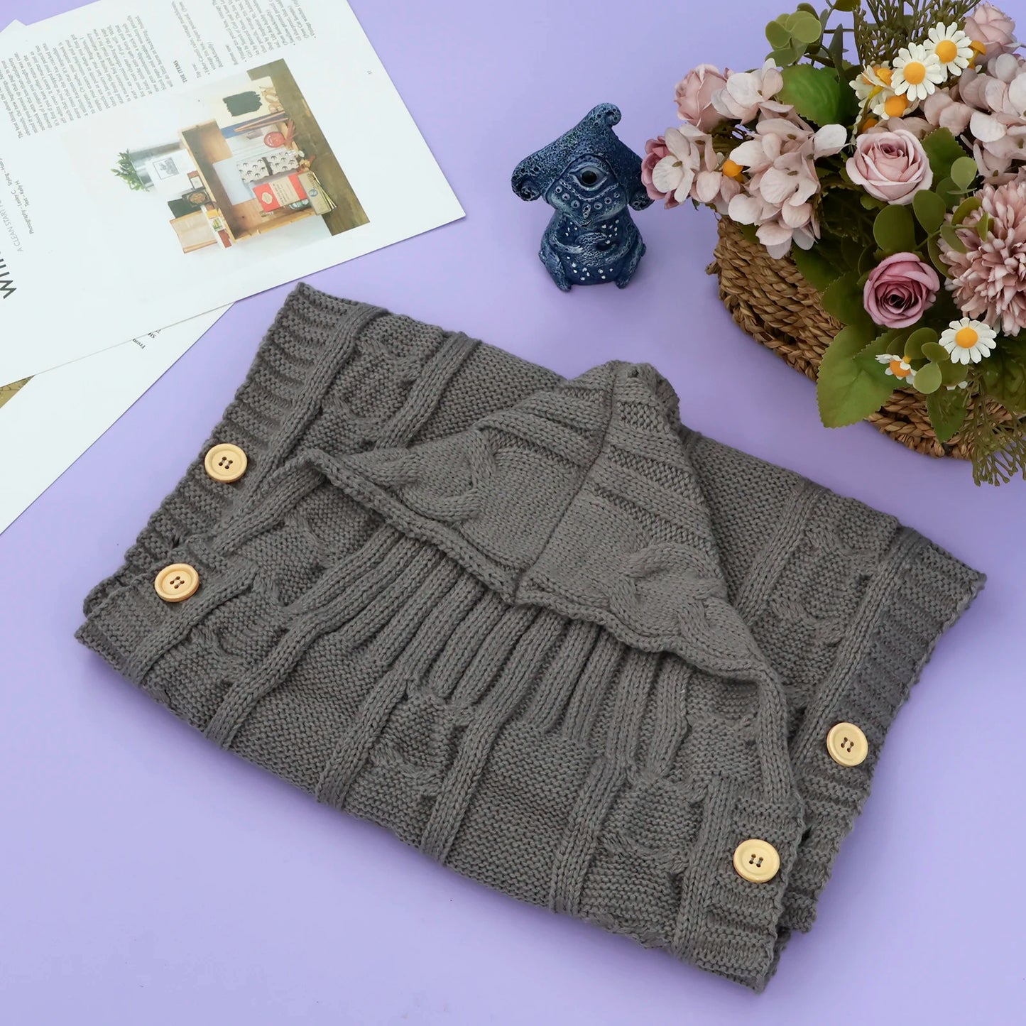 Newborn Hooded Swaddle Blanket