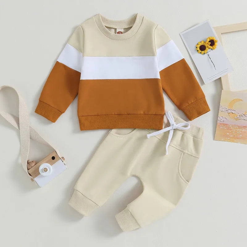 Boy's Long Sleeve Sweatshirt & Pants Set