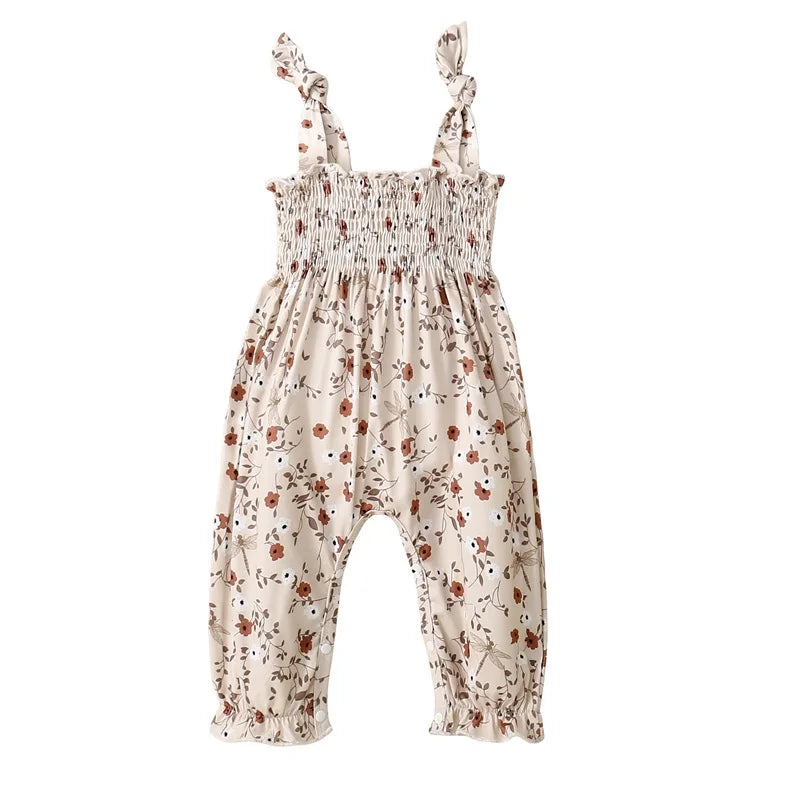 Girl's Floral Jumpsuits