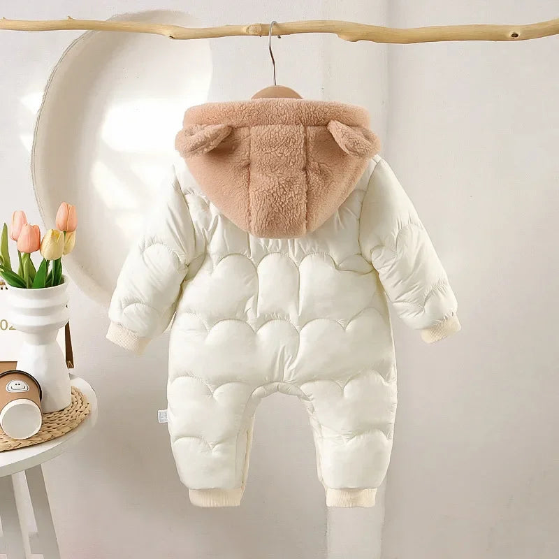 Fleece Quilted Hooded Romper