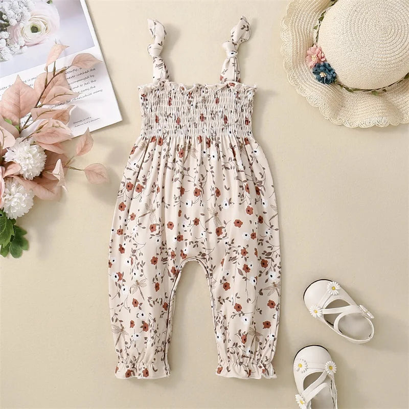 Girl's Floral Jumpsuits