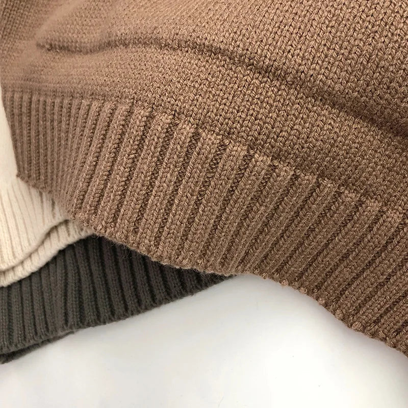 Boy's Knitted Ribbed Hoodie