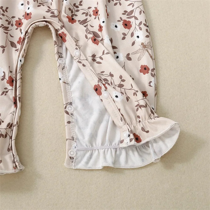 Girl's Floral Jumpsuits