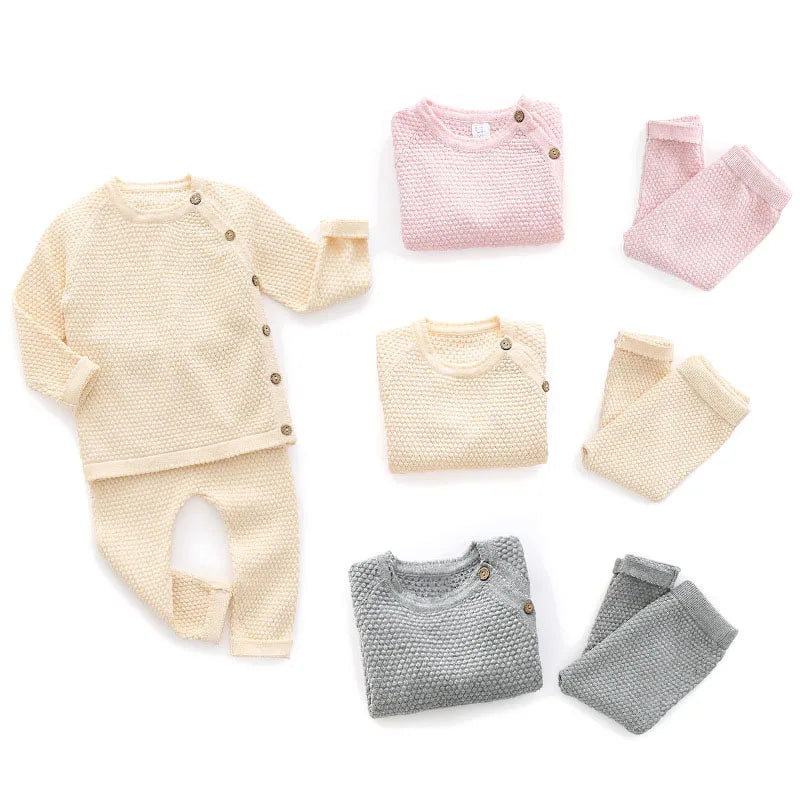 Girl's Knitted Sweater & Pants Set