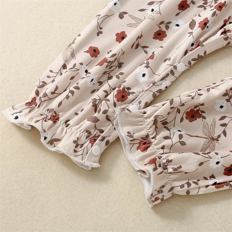 Girl's Floral Jumpsuits