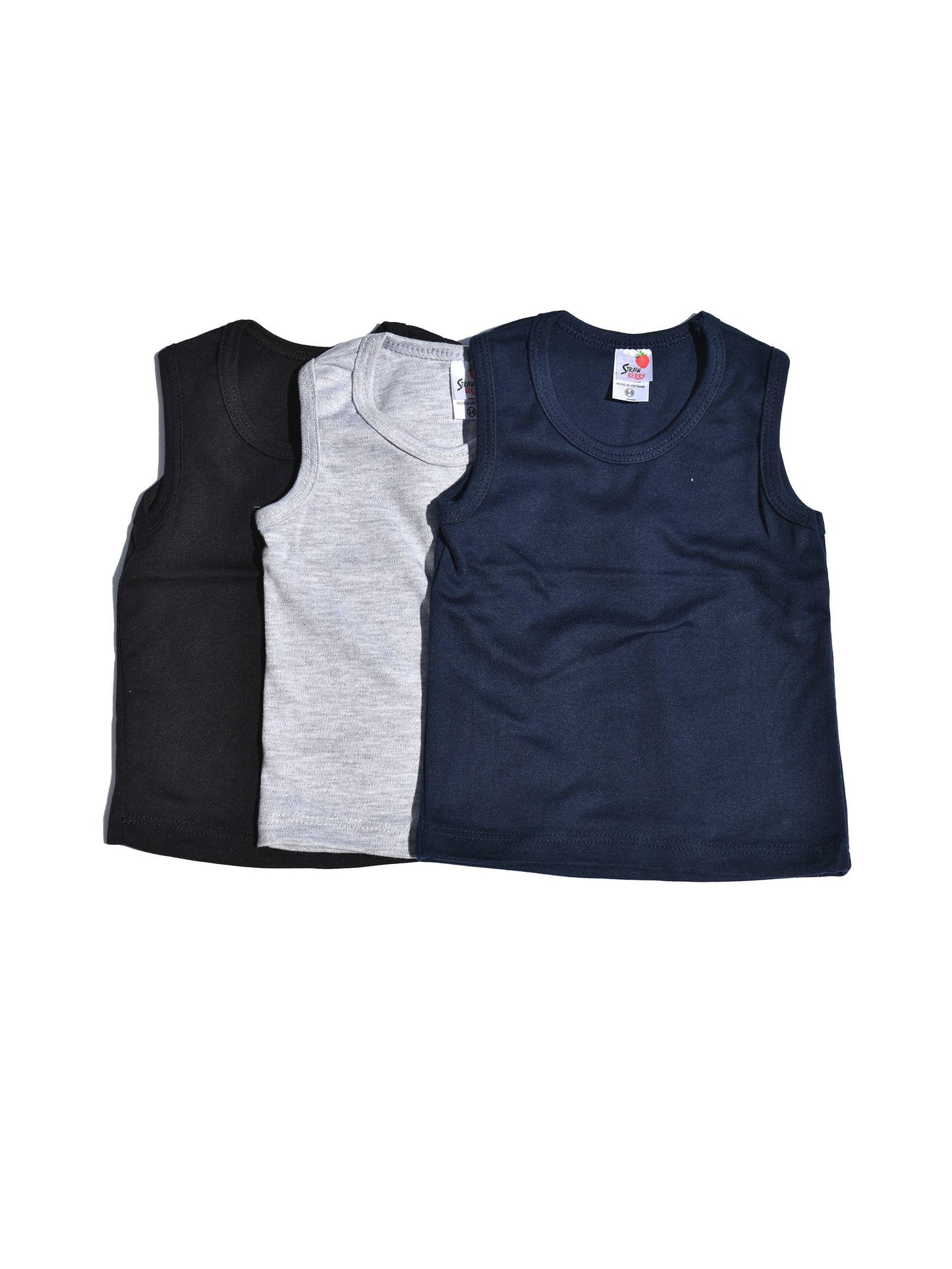Boy's Double Hemmed Tank Top: Black