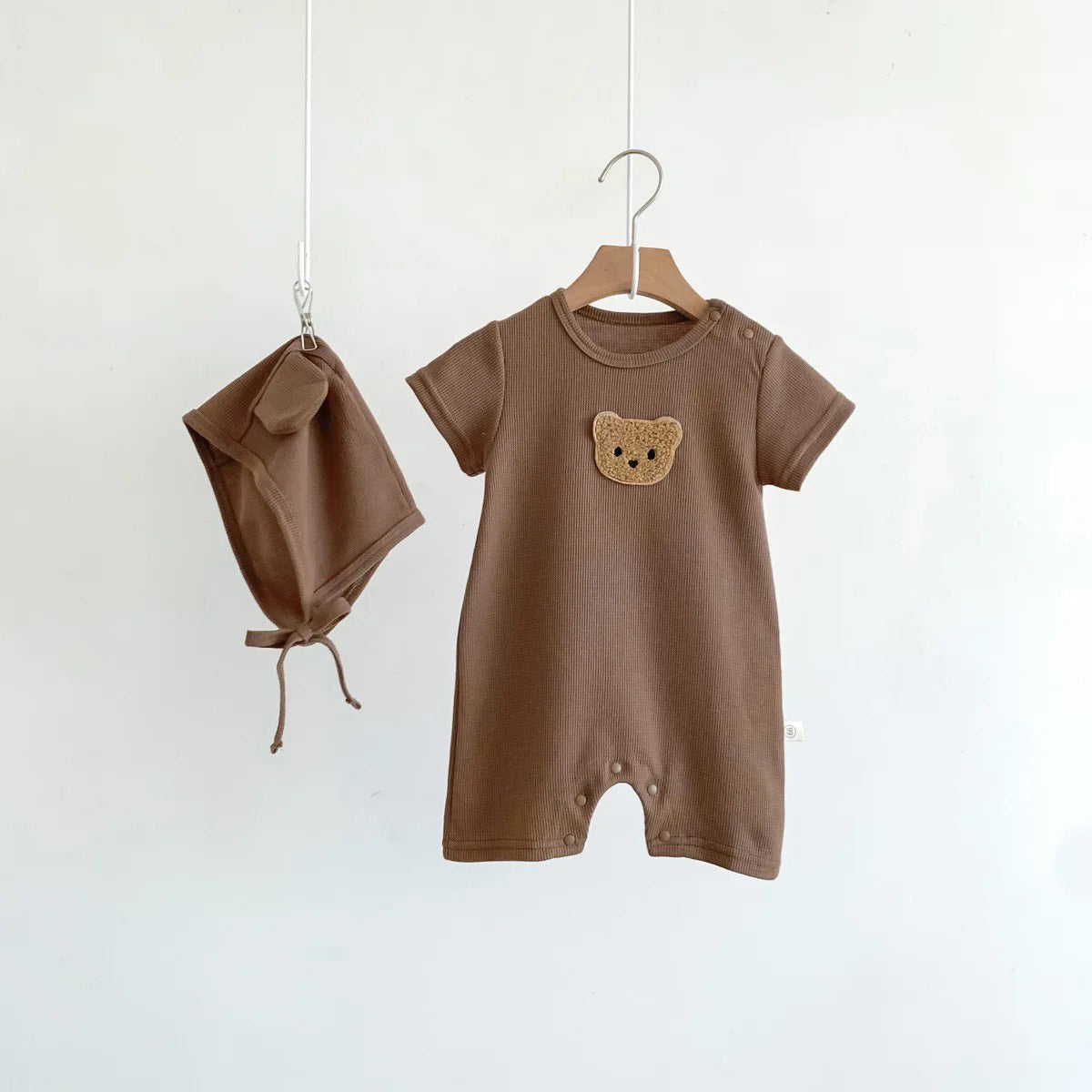 Bear Jumpsuit W/ Hat: Brown