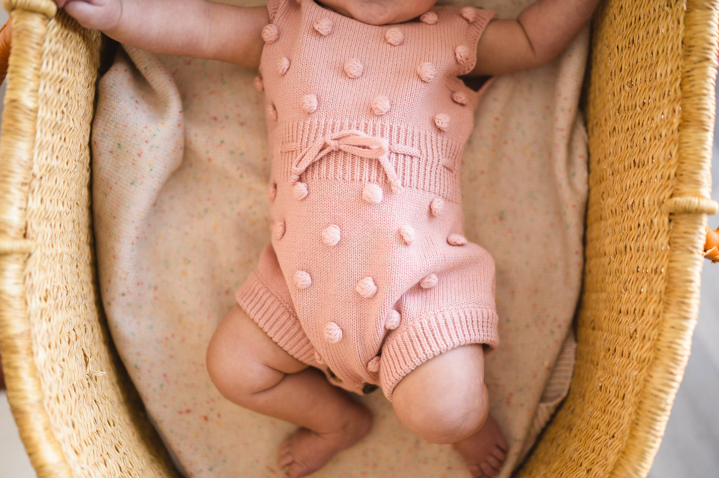 Girl's Pink Pom Pom Romper