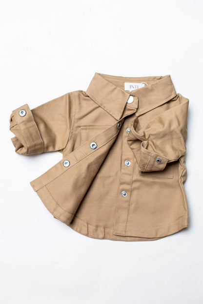 Boy's Cotton Denim Jacket: Macchiato