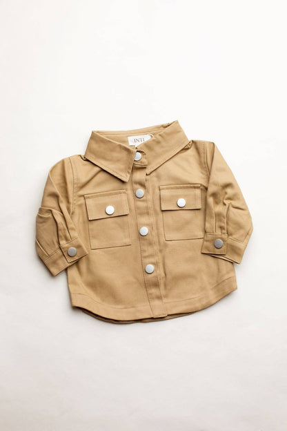 Boy's Cotton Denim Jacket: Macchiato