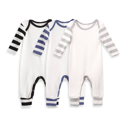 Baby Boy's Pajama:  Black Stripes