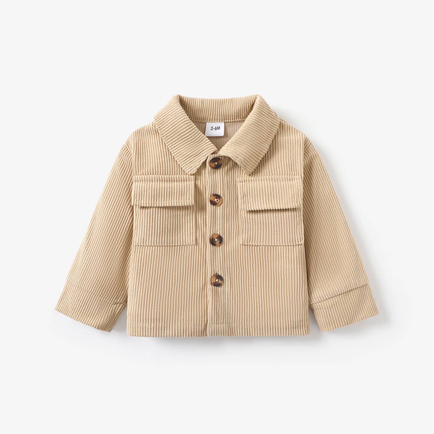 Boy's Classic Long Sleeve Coat: Apricot