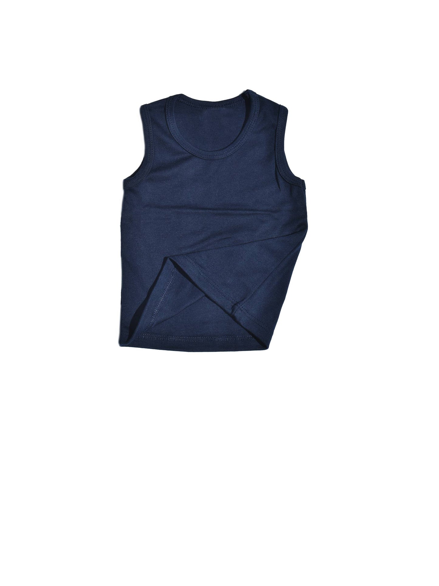 Boy's Double Hemmed Tank: Blue