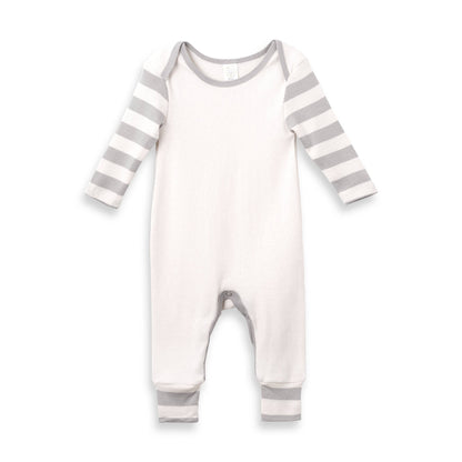 Baby Boy's Pajama: Grey Stripes