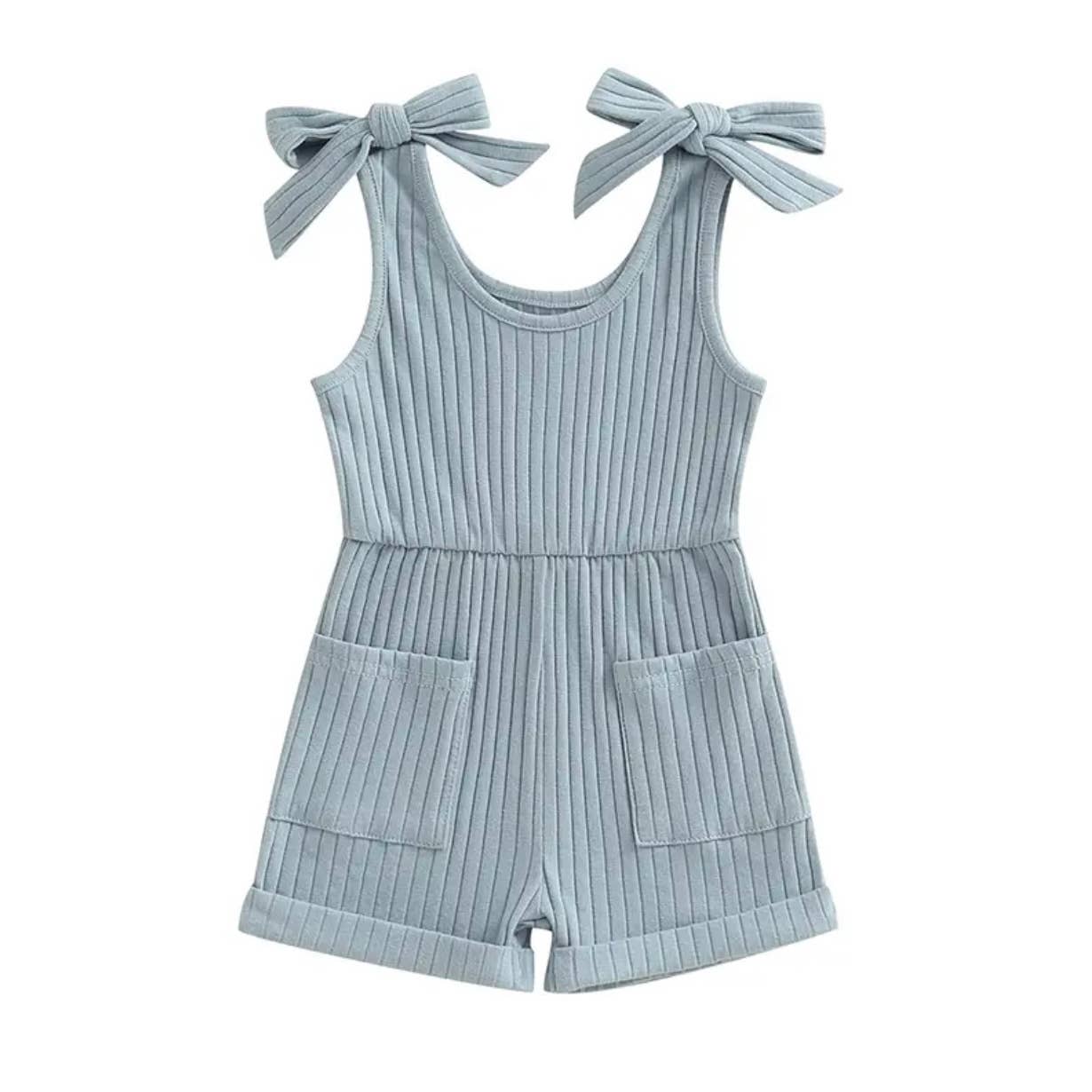 Girl's Tia Romper: Slate Blue