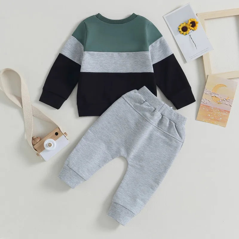 Boy's Long Sleeve Sweatshirt & Pants Set