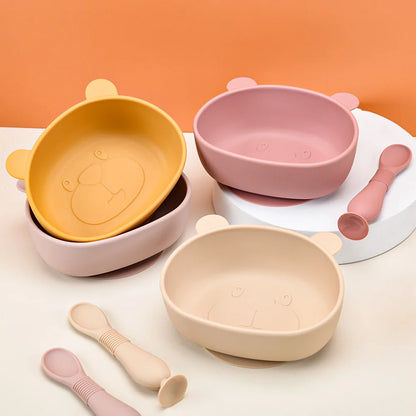 Silicone Bear Shape Feeding Bowl