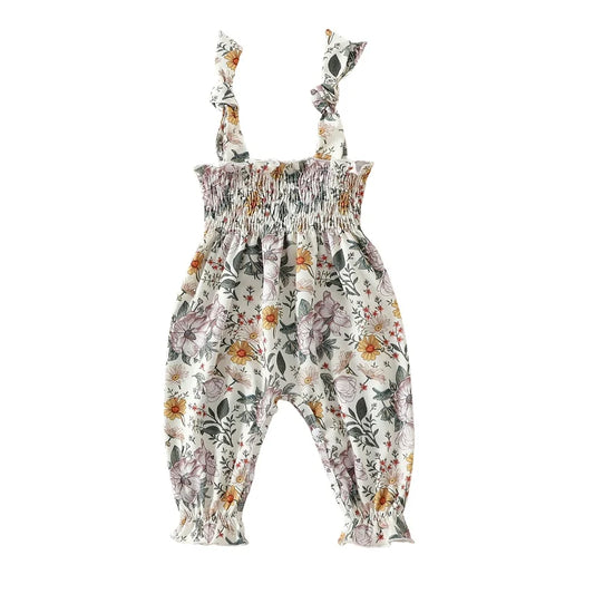 Girl's Floral Jumpsuits