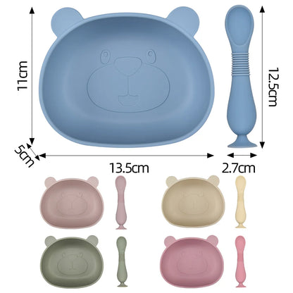 Silicone Bear Shape Feeding Bowl