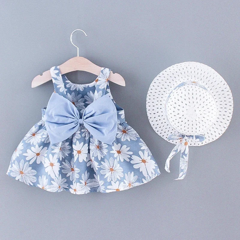 Girl's Spring & Summer Dress w/ Hat