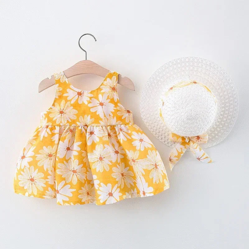 Girl's Spring & Summer Dress w/ Hat