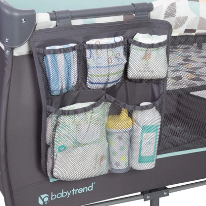 Portable Baby Playpen with Diaper Organizer