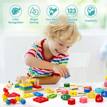 5-6pcs/set Montessori Wooden Toys