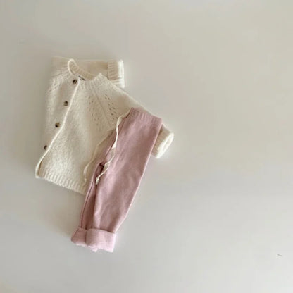 Girl's Long Sleeve Knitted Cardigan