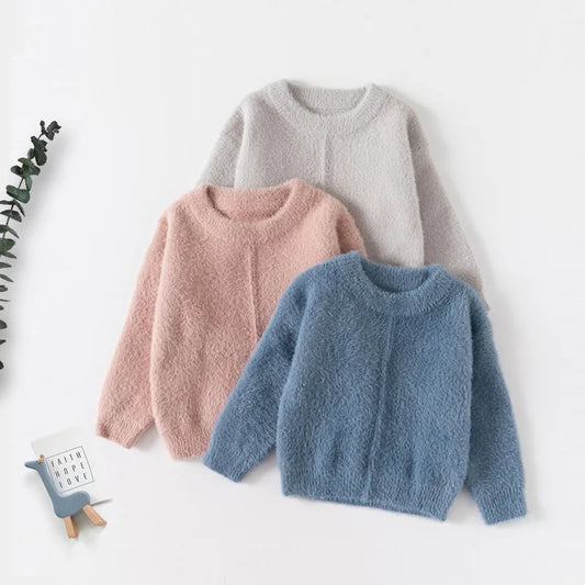 Girl's Mink Plush Sweater