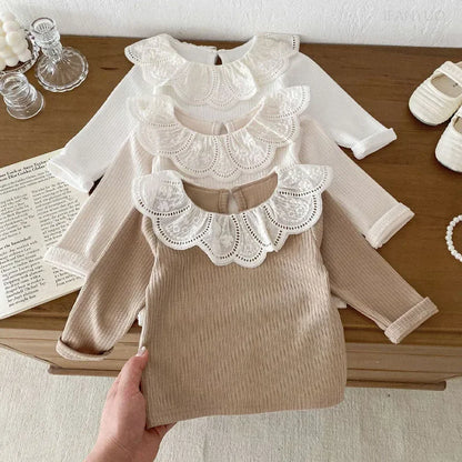 Girl's Lace Collar Top