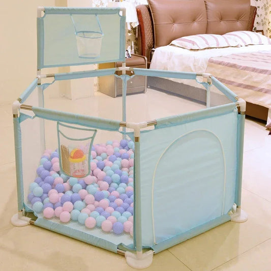 Portable Baby Playpen with Mesh Sides