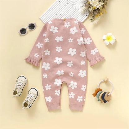 Girl's Flower Print Romper