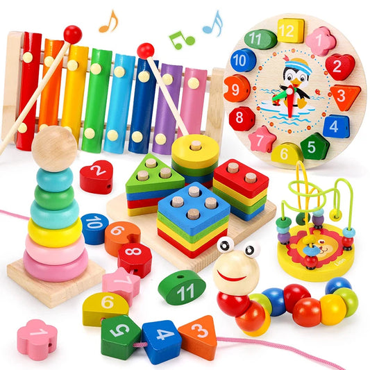 5-6pcs/set Montessori Wooden Toys