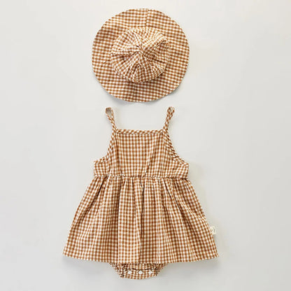 Girl's Summer Romper w/ Hat