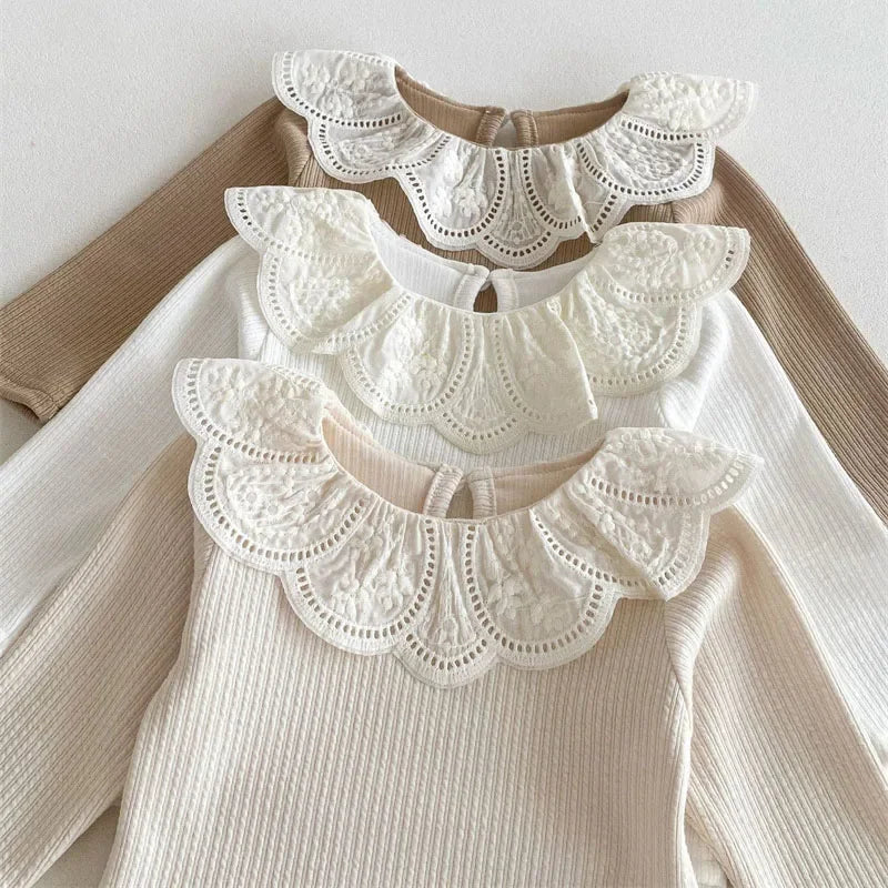 Girl's Lace Collar Top