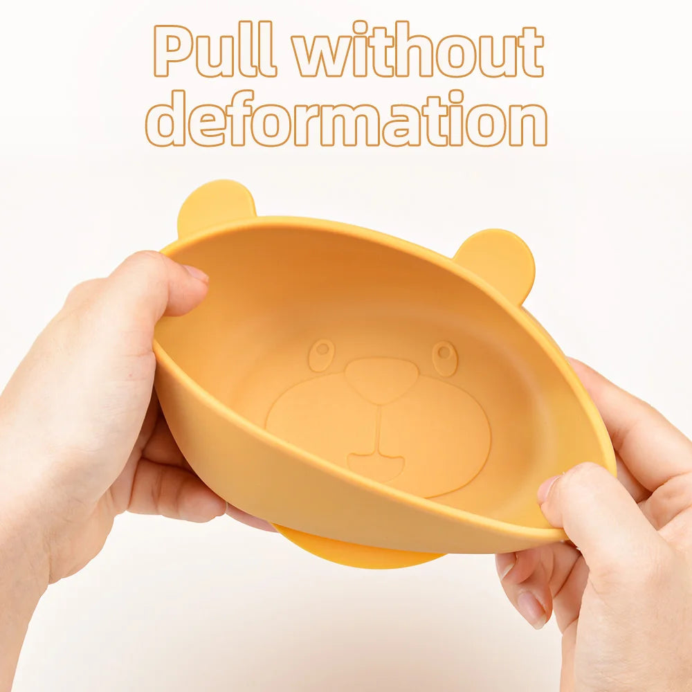 Silicone Bear Shape Feeding Bowl