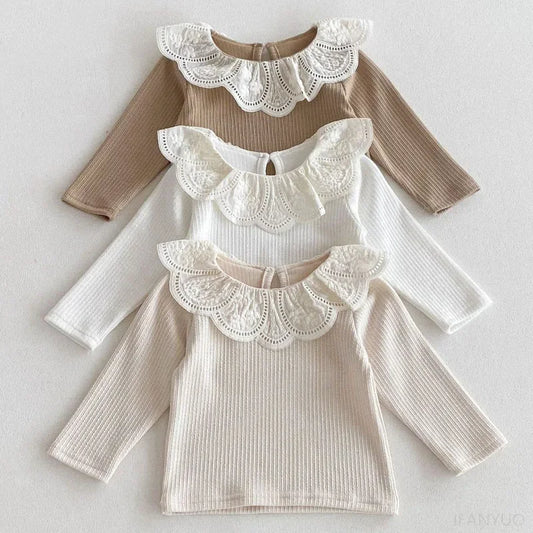 Girl's Lace Collar Top