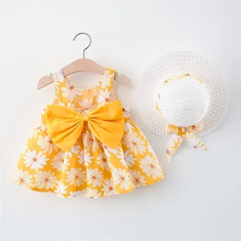 Girl's Spring & Summer Dress w/ Hat