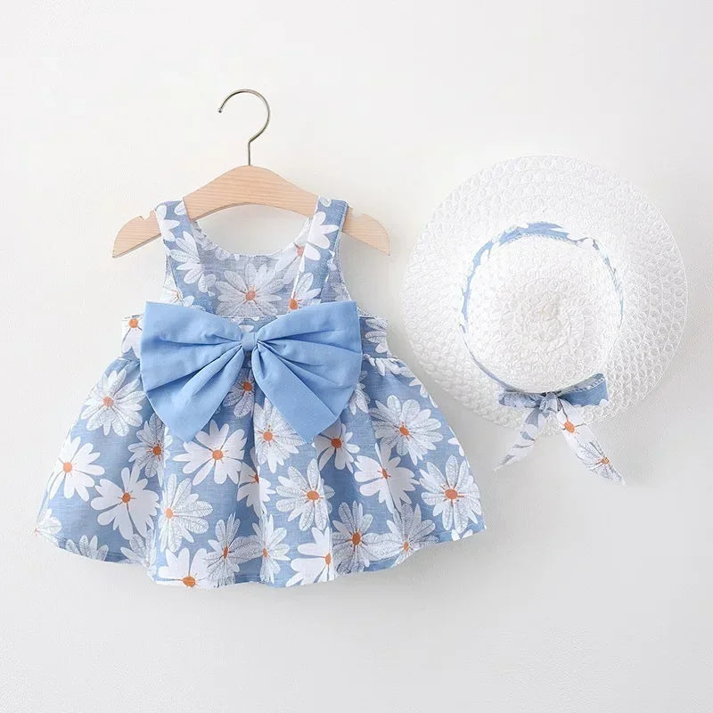 Girl's Spring & Summer Dress w/ Hat