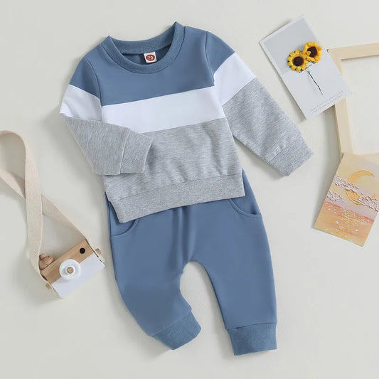 Boy's Long Sleeve Sweatshirt & Pants Set