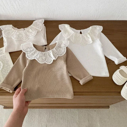 Girl's Lace Collar Top