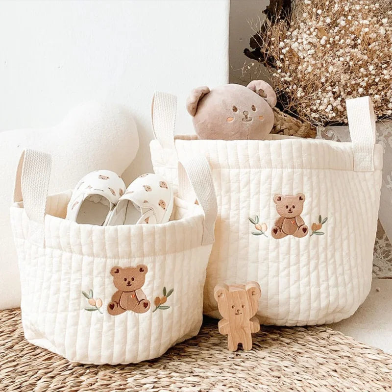 Baby Bear Quilted Storage Basket