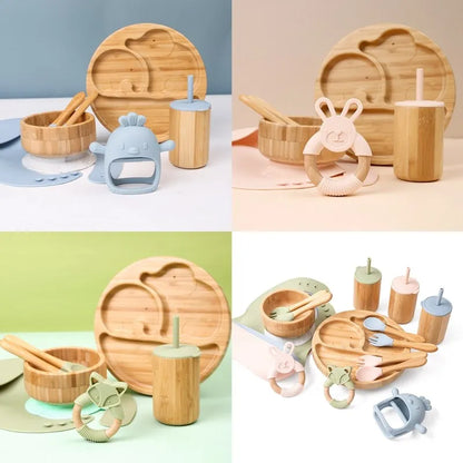 Bamboo & Silicone Mealtime Set