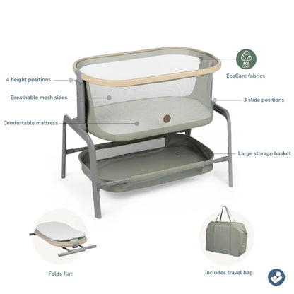 Portable Baby Bassinet with Mesh Sides