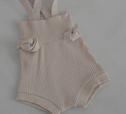 Baby Girl's Romper: Charcoal