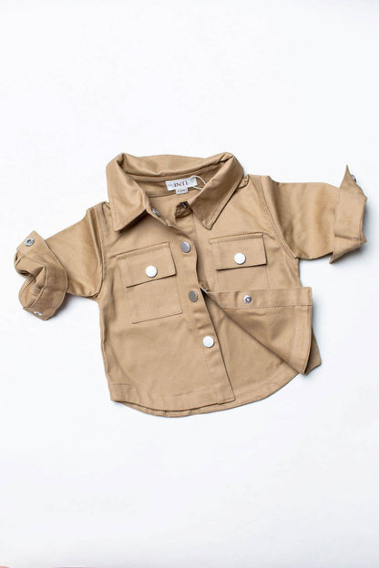 Boy's Cotton Denim Jacket: Macchiato