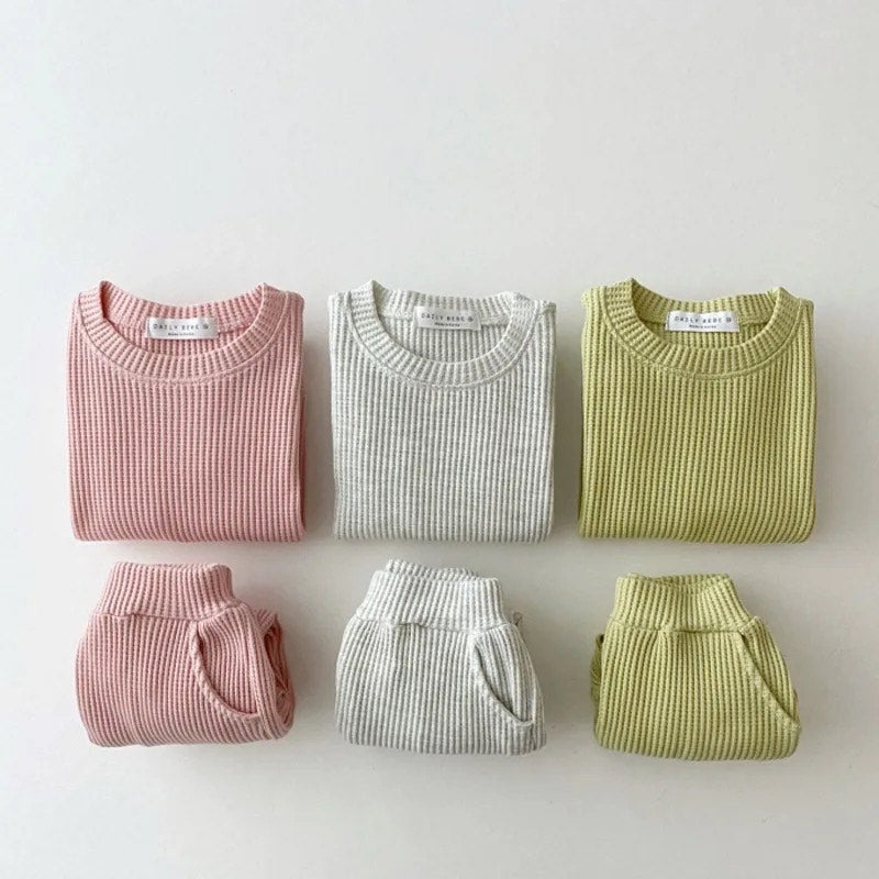 Girl's Long Sleeve Thermal Set: Pink