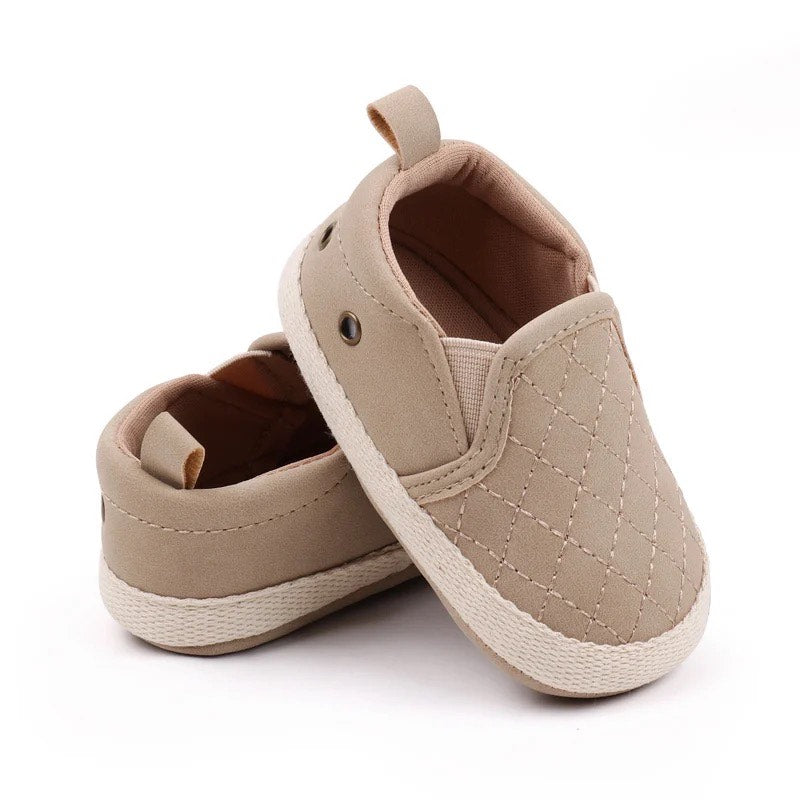 Casual Slip On Shoes: Beige